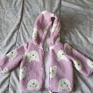 Carter's Pink Teddy Sherpa Hoodie- 3M